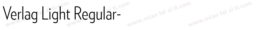 Verlag Light Regular字体转换